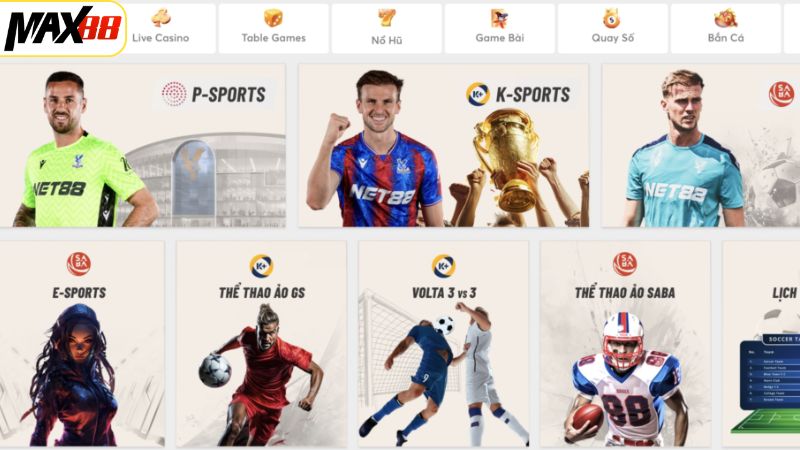 Thể Thao Max88 - Địa Điểm Cá Cược Đình Đám Nhất Hiện Nay 2 Tổng hợp các trò chơi đình đám thể thao Max88